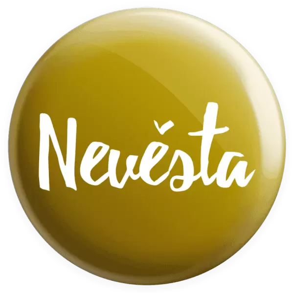 Placka Nevěsta - nápis 2