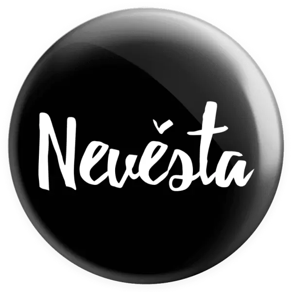Placka Nevěsta - nápis 2