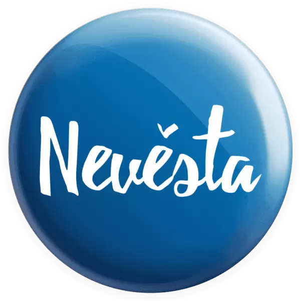 Placka Nevěsta - nápis 2