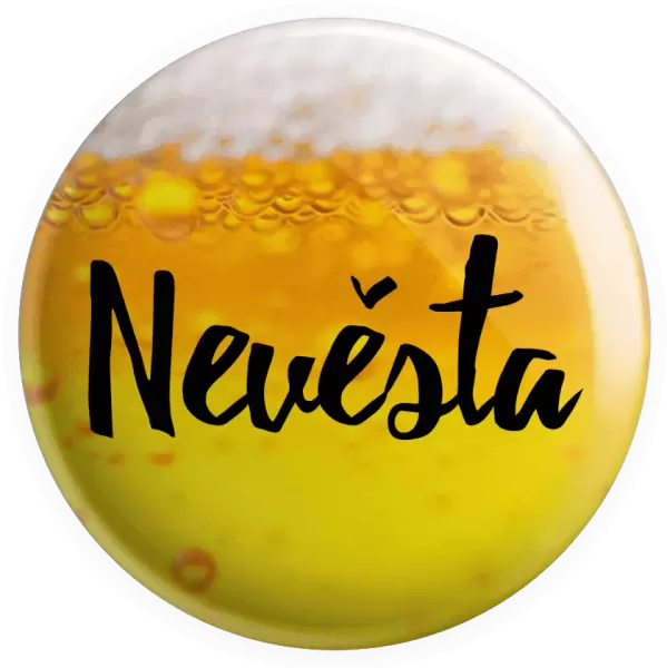 Placka Nevěsta - nápis 2