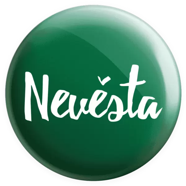 Placka Nevěsta - nápis 2