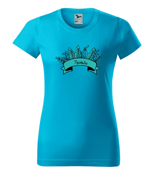 Dámské tričko Nevěsta - zelené lupeny