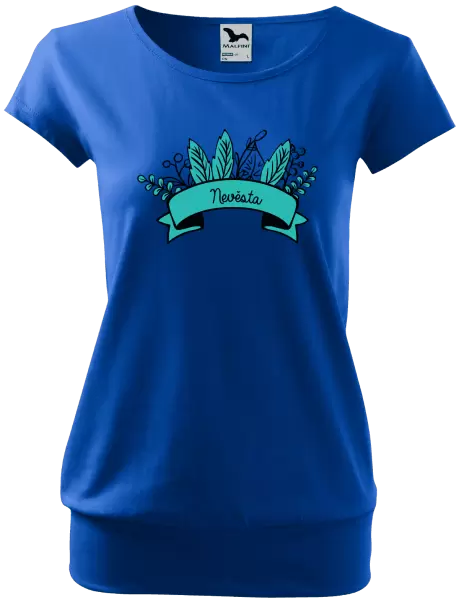 Dámské tričko Nevěsta - zelené lupeny