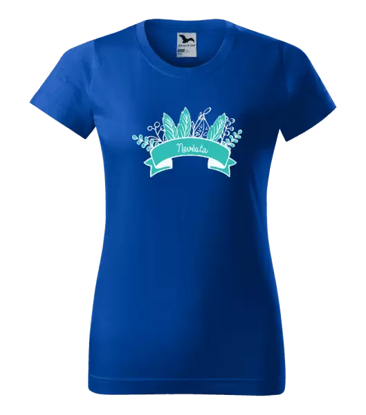 Dámské tričko Nevěsta - zelené lupeny