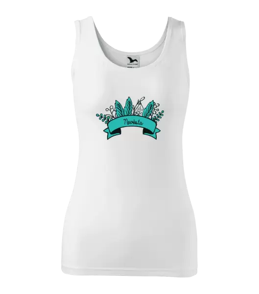 Dámské tílko Nevěsta - zelené lupeny