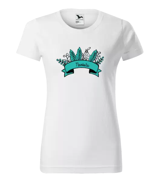 Dámské tričko Nevěsta - zelené lupeny