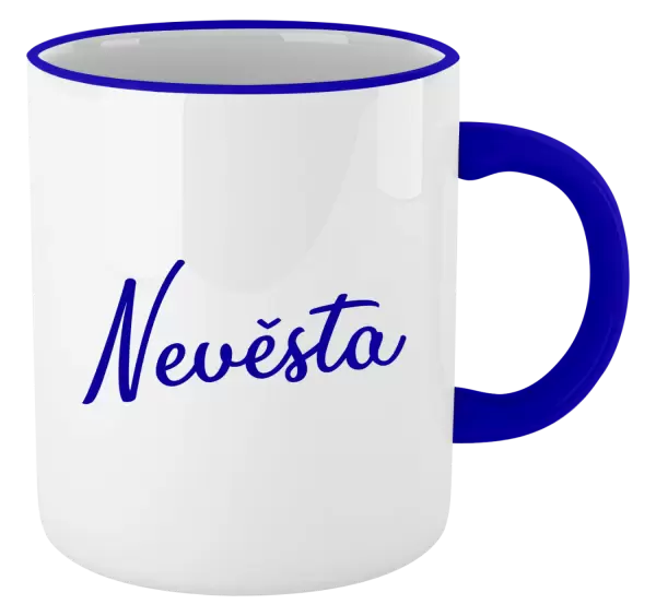 Hrnek Nevěsta - nápis