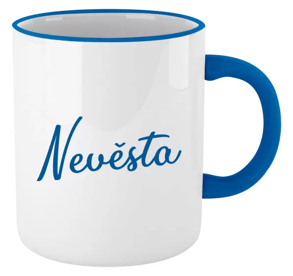 Hrnek Nevěsta - nápis