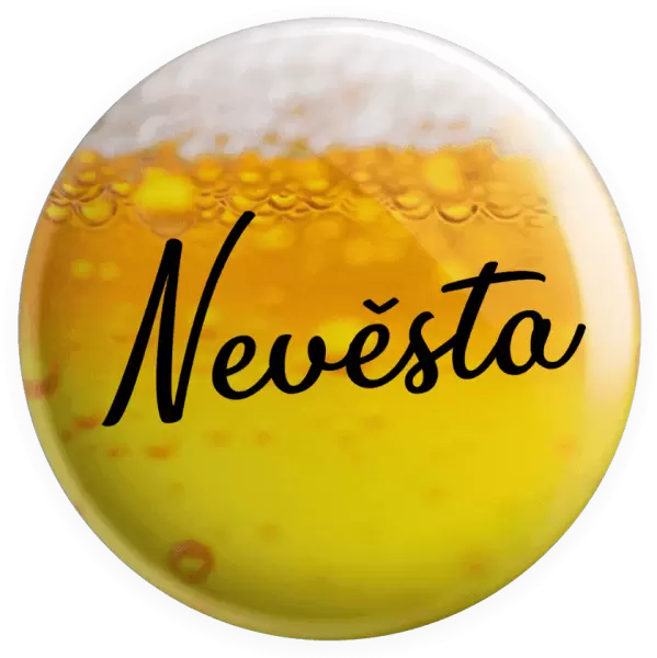 Placka Nevěsta - nápis