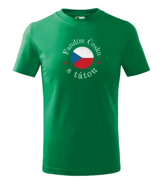 Dětské tričko Fandím Česku s tátou