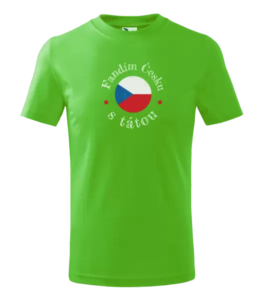 Dětské tričko Fandím Česku s tátou