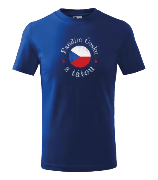 Dětské tričko Fandím Česku s tátou