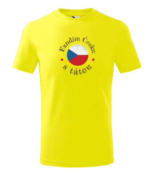 Dětské tričko Fandím Česku s tátou