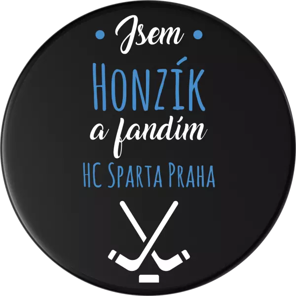 Hokejový puk Fandím hokeji se jménem