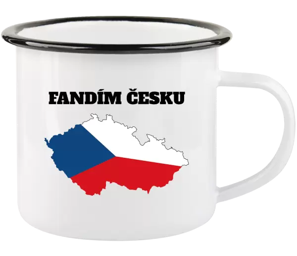 Plecháček Fandím Česku - vlajka ve tvaru ČR