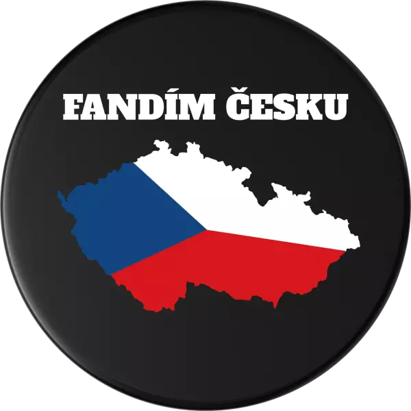 Hokejový puk Fandím Česku - vlajka ve tvaru ČR