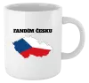 Hrnek Fandím Česku - vlajka ve tvaru ČR