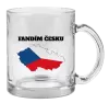 Hrnek Fandím Česku - vlajka ve tvaru ČR