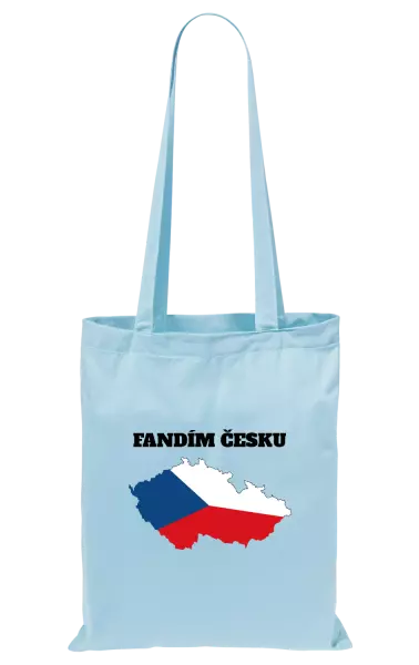 Látková taška Fandím Česku - vlajka ve tvaru ČR