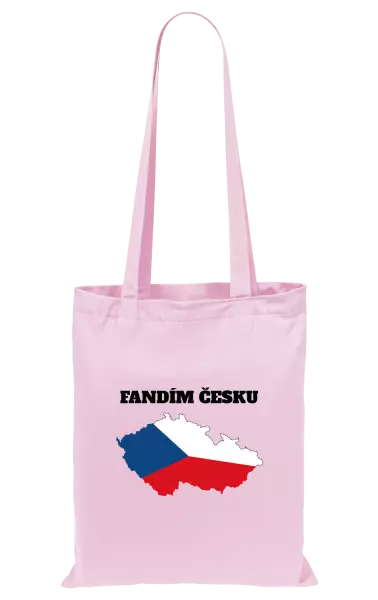 Látková taška Fandím Česku - vlajka ve tvaru ČR