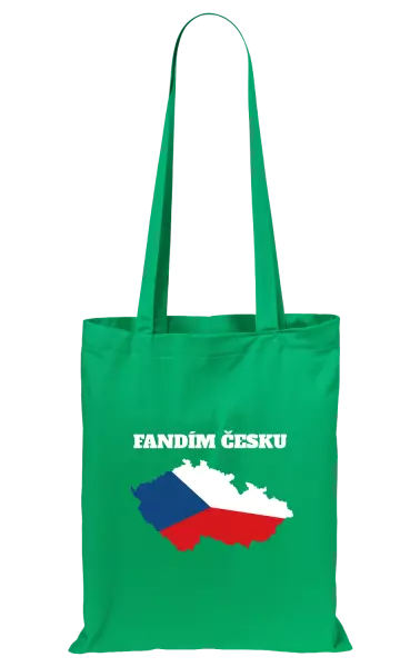 Látková taška Fandím Česku - vlajka ve tvaru ČR