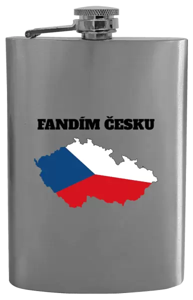 Placatka Fandím Česku - vlajka ve tvaru ČR