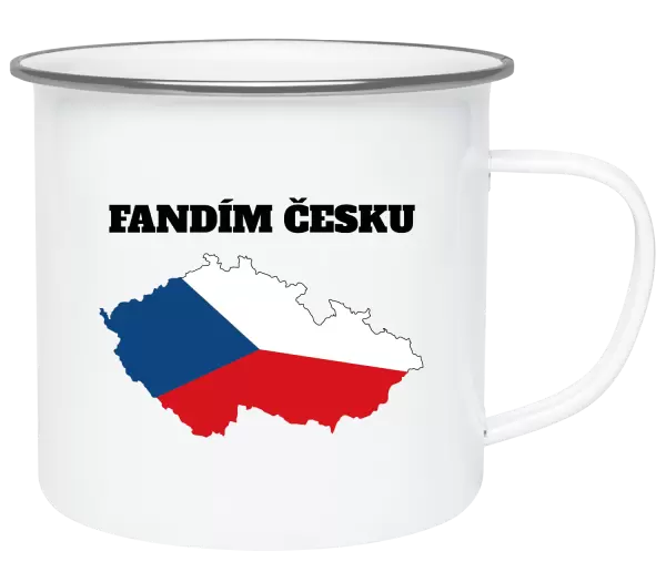 Plecháček Fandím Česku - vlajka ve tvaru ČR
