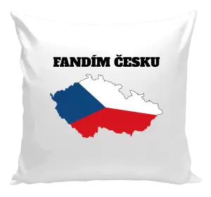 Polštář Fandím Česku - vlajka ve tvaru ČR