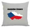 Polštář Fandím Česku - vlajka ve tvaru ČR