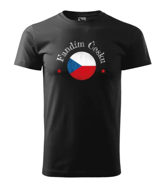 Pánské tričko Fandím Česku se jménem