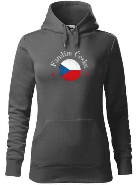 Dámská mikina Fandím Česku se jménem