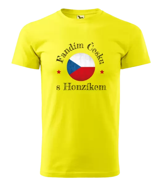 Pánské tričko Fandím Česku se jménem