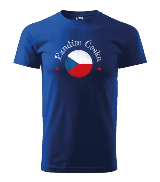 Pánské tričko Fandím Česku se jménem
