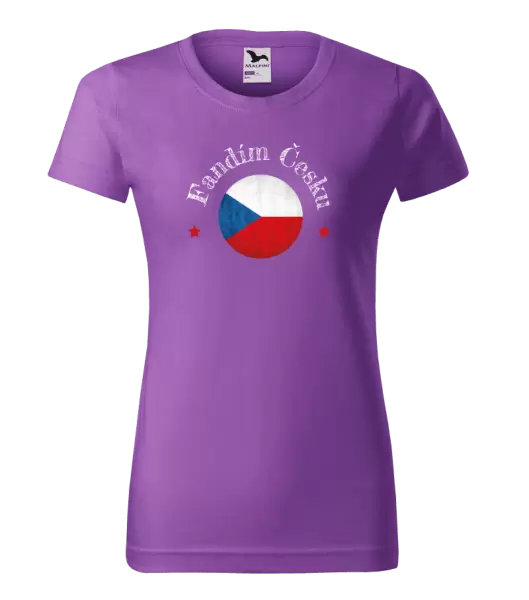 Dámské tričko Fandím Česku se jménem