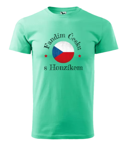 Pánské tričko Fandím Česku se jménem