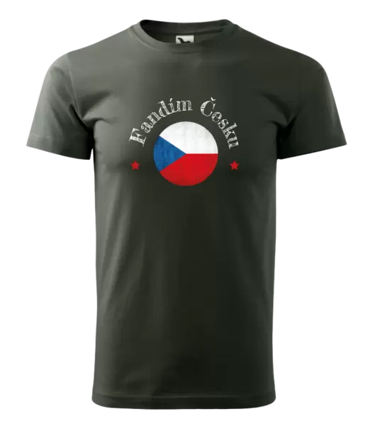 Pánské tričko Fandím Česku se jménem