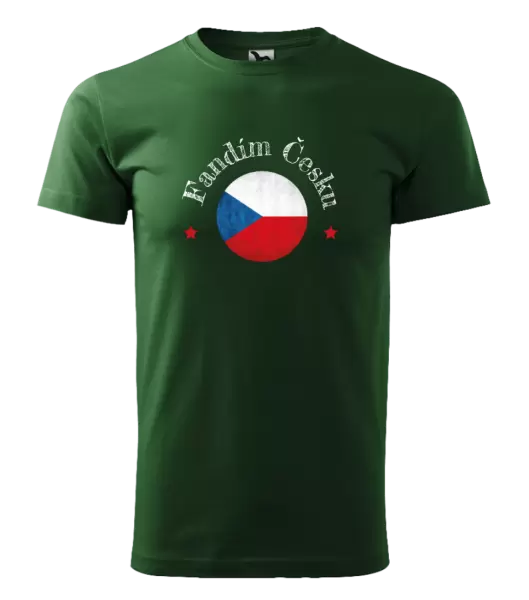 Pánské tričko Fandím Česku se jménem