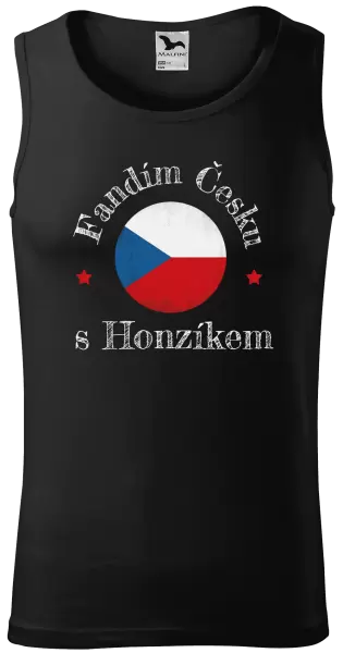 Pánské tílko Fandím Česku se jménem