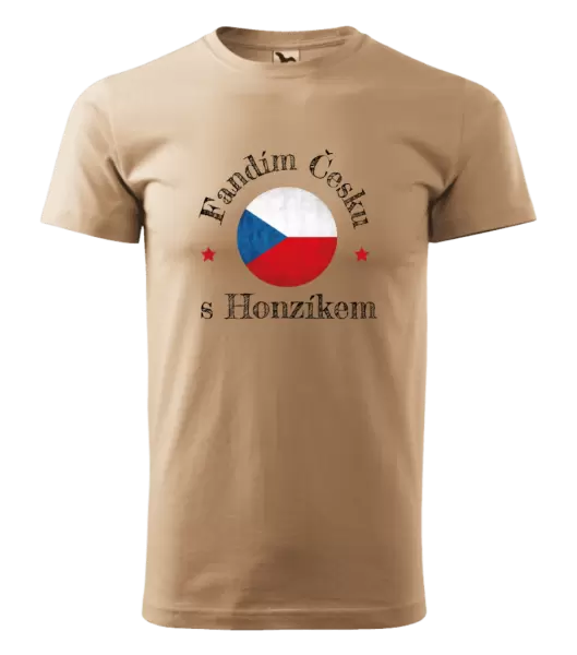 Pánské tričko Fandím Česku se jménem