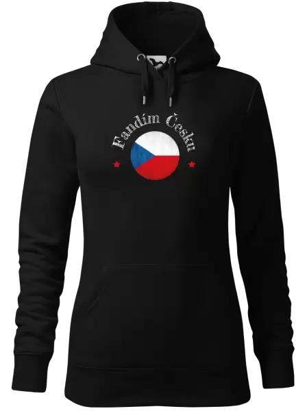 Dámská mikina Fandím Česku se jménem