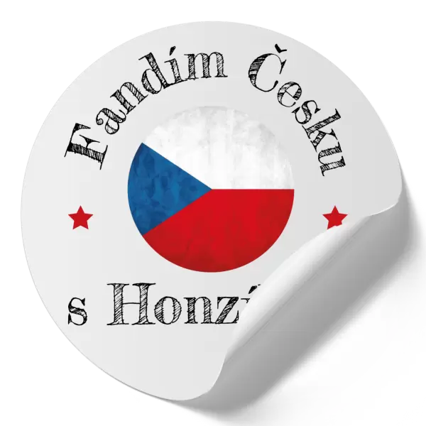 Samolepka Fandím Česku se jménem