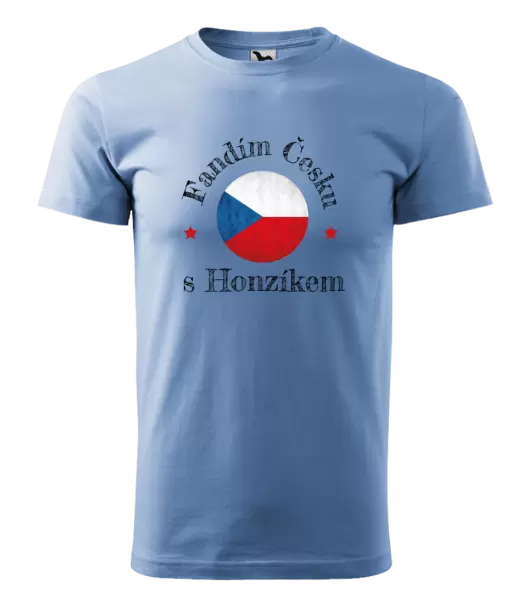 Pánské tričko Fandím Česku se jménem