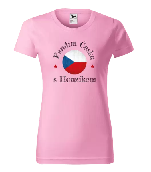 Dámské tričko Fandím Česku se jménem