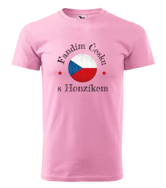 Pánské tričko Fandím Česku se jménem