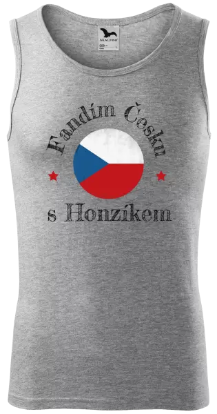 Pánské tílko Fandím Česku se jménem