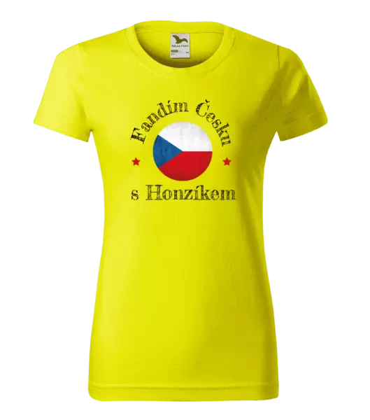 Dámské tričko Fandím Česku se jménem