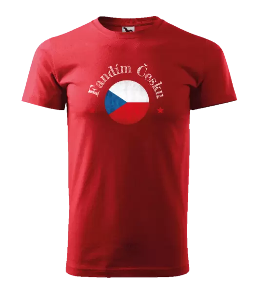 Pánské tričko Fandím Česku se jménem