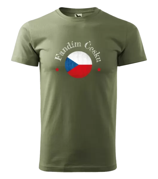 Pánské tričko Fandím Česku se jménem