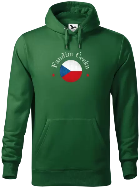 Pánská mikina Fandím Česku se jménem