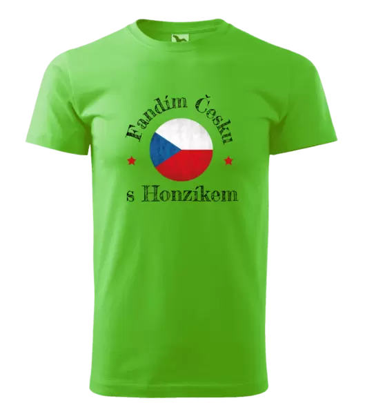 Pánské tričko Fandím Česku se jménem